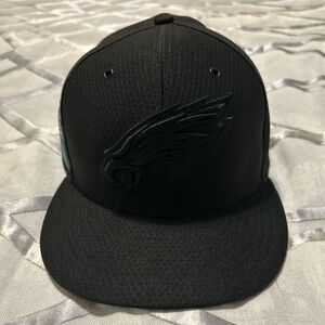 New Era Brand Men’s NFL Philadelphia Eagles Black Hat - Adjustable